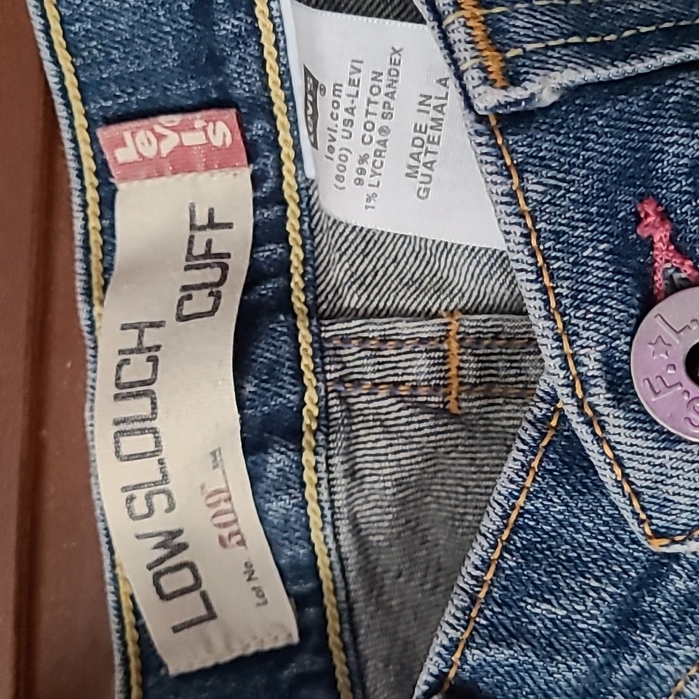 Vintage Levi's Cuffed and Cropped; Low-Slouch Jeans